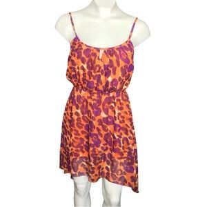 Sequin Hearts Vibrant Orange and Purple Dress